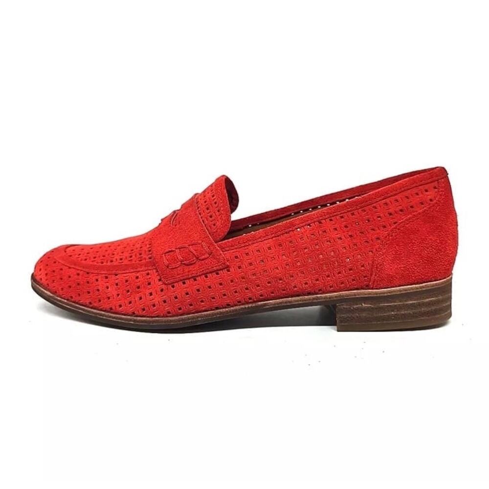New Franco Sarto A-Jolette5 Perforated Suede Leather Flat Penny Loafers EU6 $125 - Picture 6 of 12